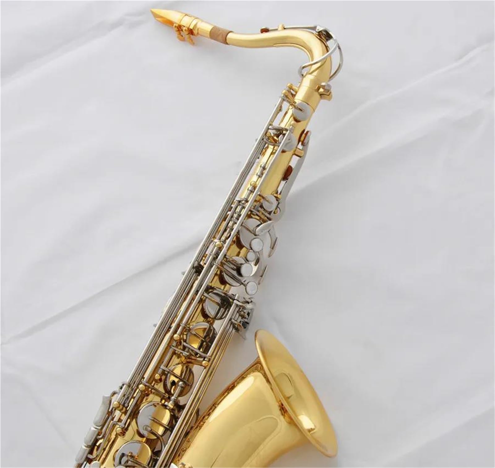Dwutonowy Saksofon Tenorowy High Bb F Z Metalowym Ustnikiem Saksofon