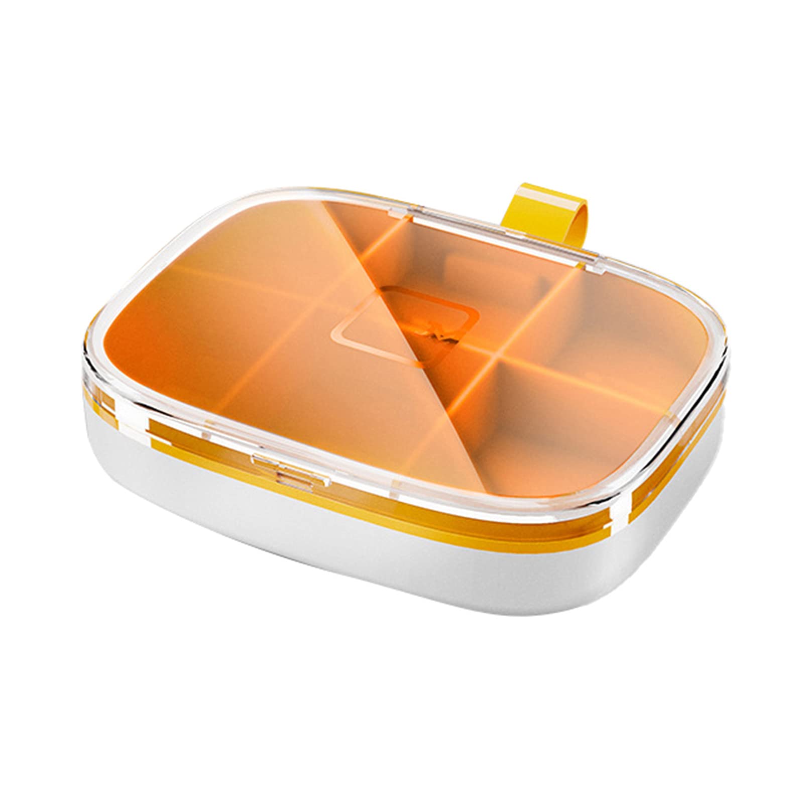 SonoaudPill Box Independent Compartments Good Sealing Independent Grids Tablet Box Attractive Auburn 6 Grid