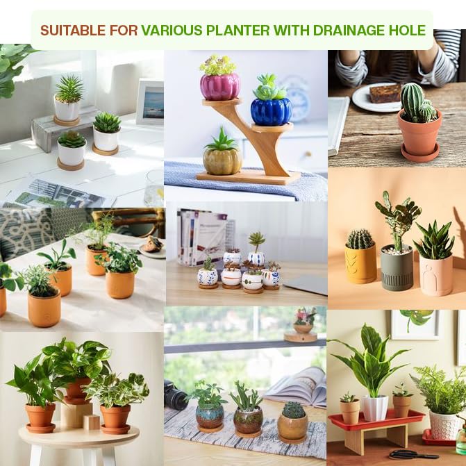 Village Decor Terracotta Saucer/Tray/Base Plate Planter Tray - Pack of 4(Dia-7 inch) 4