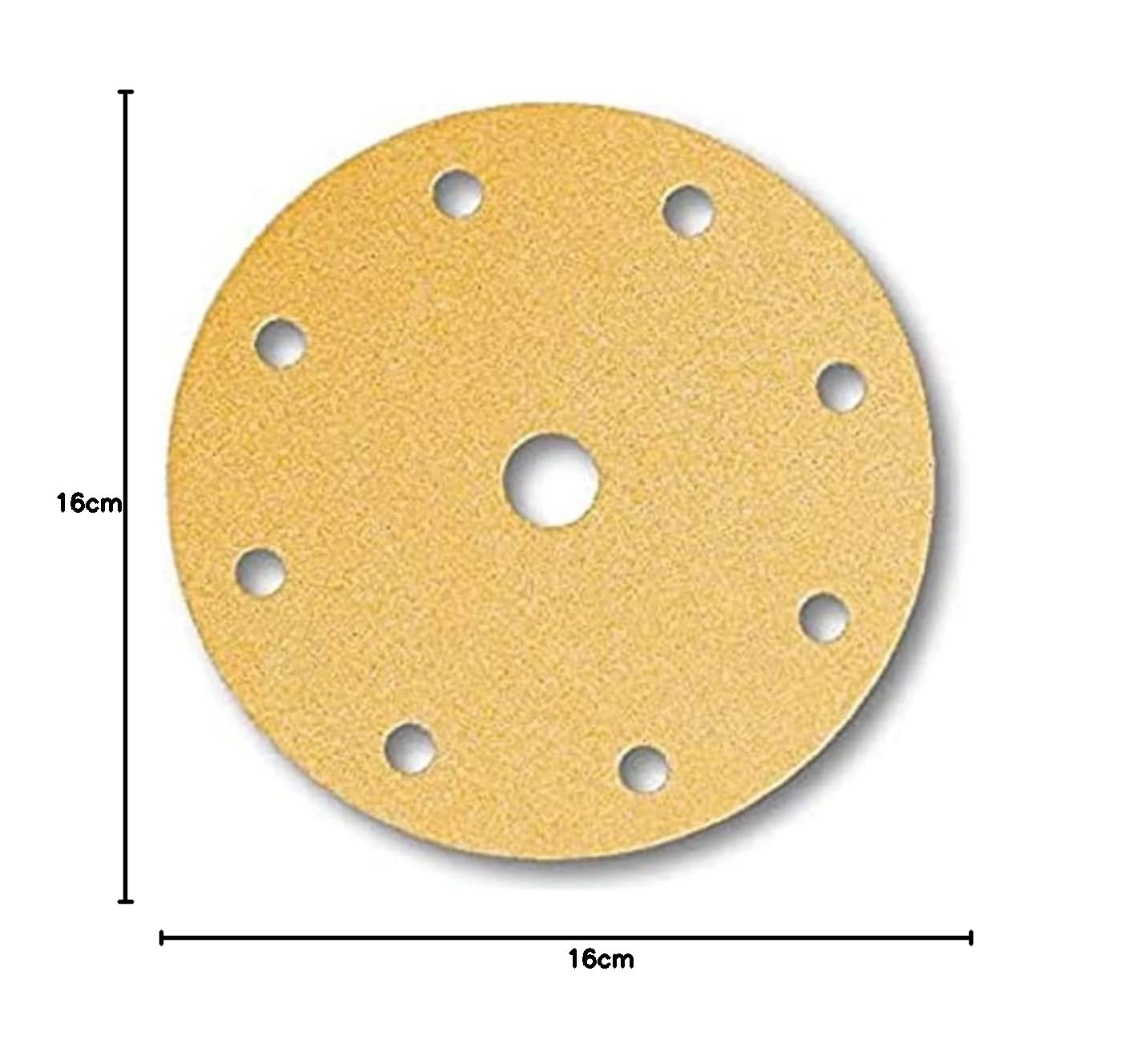 Mirka Gold uniwersalne krążki ścierne z papieru ściernego Ø 150mm / rzep / 9-otworowe / P180 / 100 szt/Do szlifowania tynku, szpachli, płyt wiórowych, drewna, lakieru.