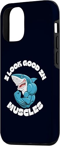 Miniatura 2 de iPhone 1212 Pro I Look Good in Muscles Shark Funny Gym Fitness Workout Lift Case