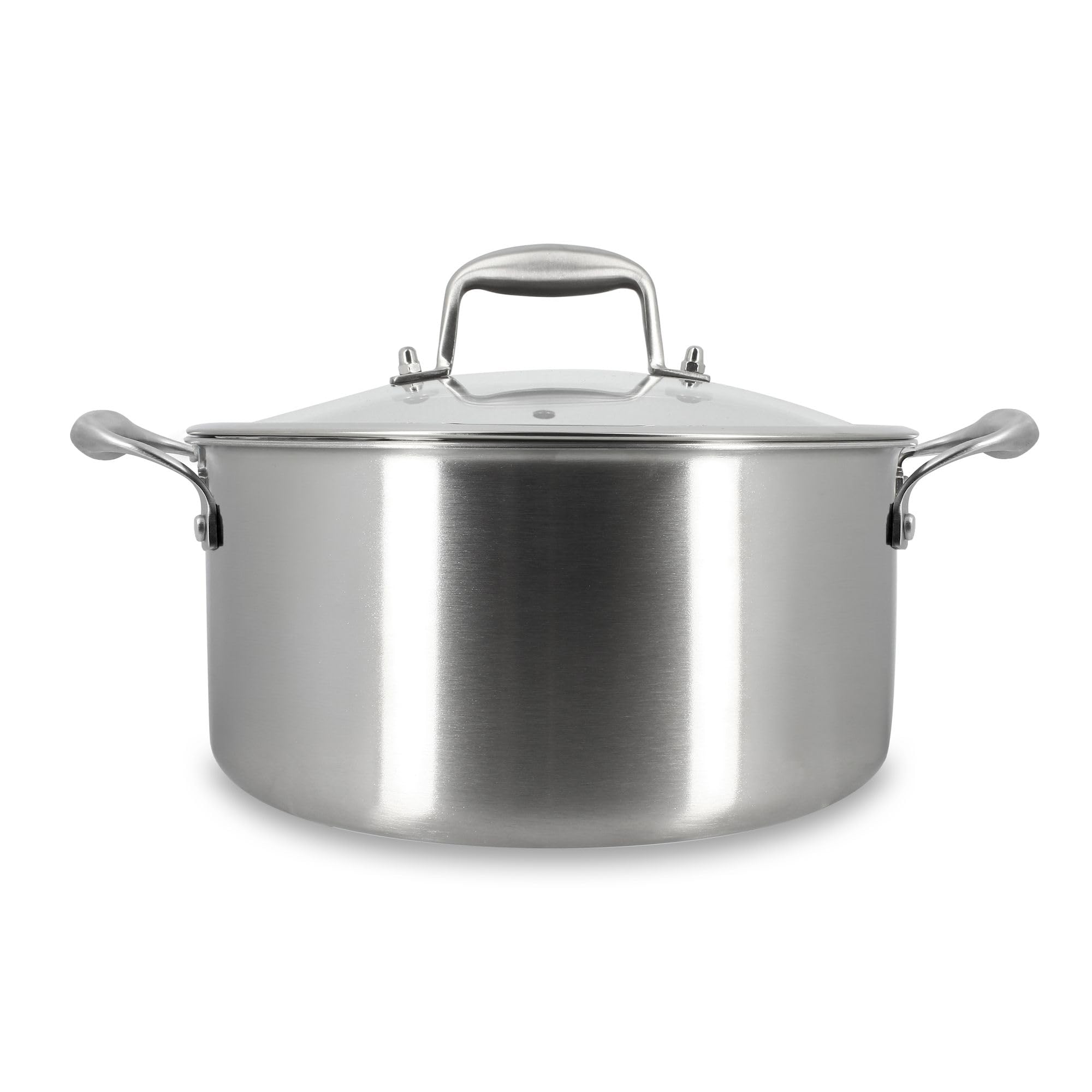 MENASTYL - Faitout 24 cm Aglaé en inox triply - Revêtement antiadhésif céramique nid d'abeille sans PFAS - Tous feux induction - Vert sauge - Four et lave-vaisselle - Sans PTFE/PFOA - Haute résistance