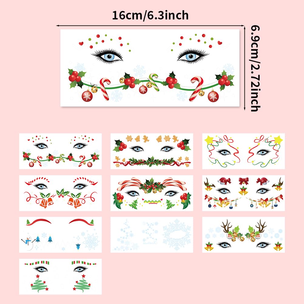 Christmas Face Temporary Tattoos - Image 2