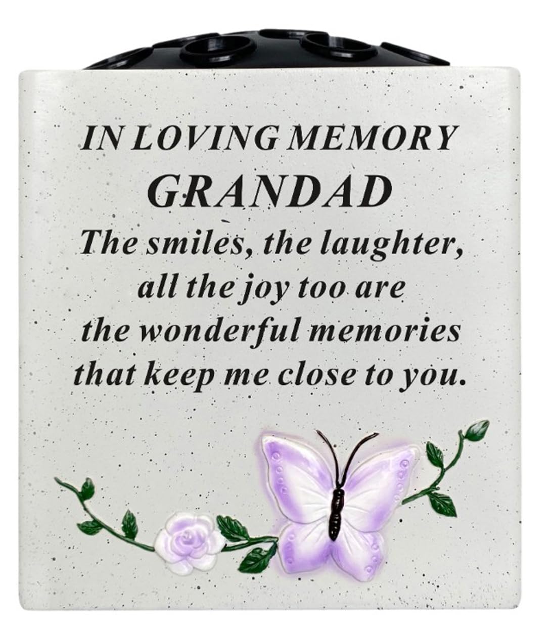 Grandad Memorial Flower Vase Rose Bowl Holder Pot Crem Graveside Garden Ornament
