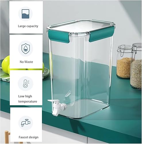 Miniatura 7 de Dispensador de detergente para ropa, cubo refrigerado de bebidas con grifo suavizante de tela contenedor para detergente, jugo de limonada, leche,