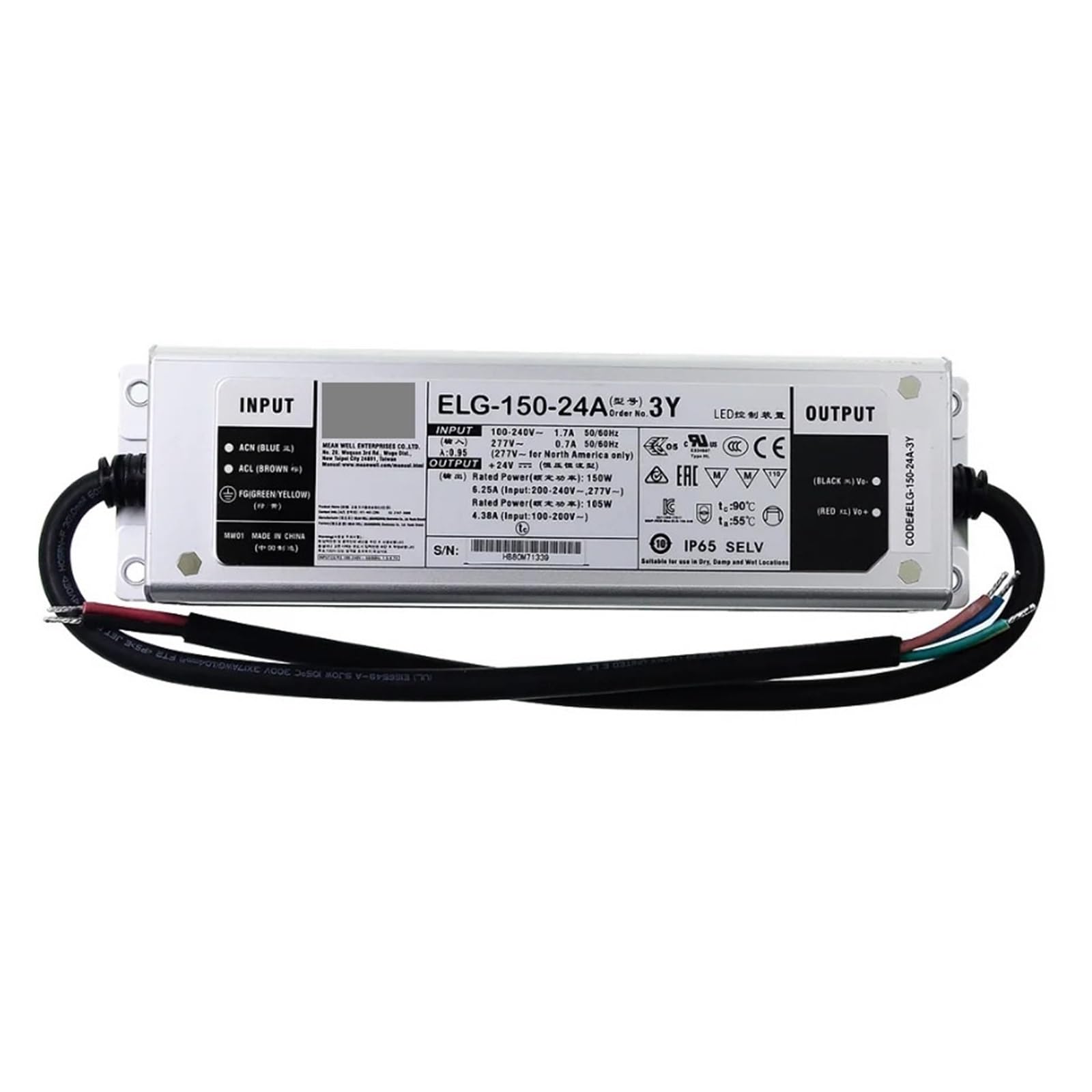 IDGTTLDF ELG-150-12A-3Y 12V LED switching power supply
