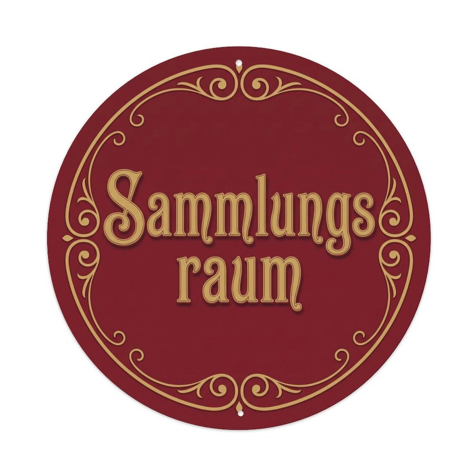 Vintage Sammlungsraum Text Scroll Metal Tin Sign