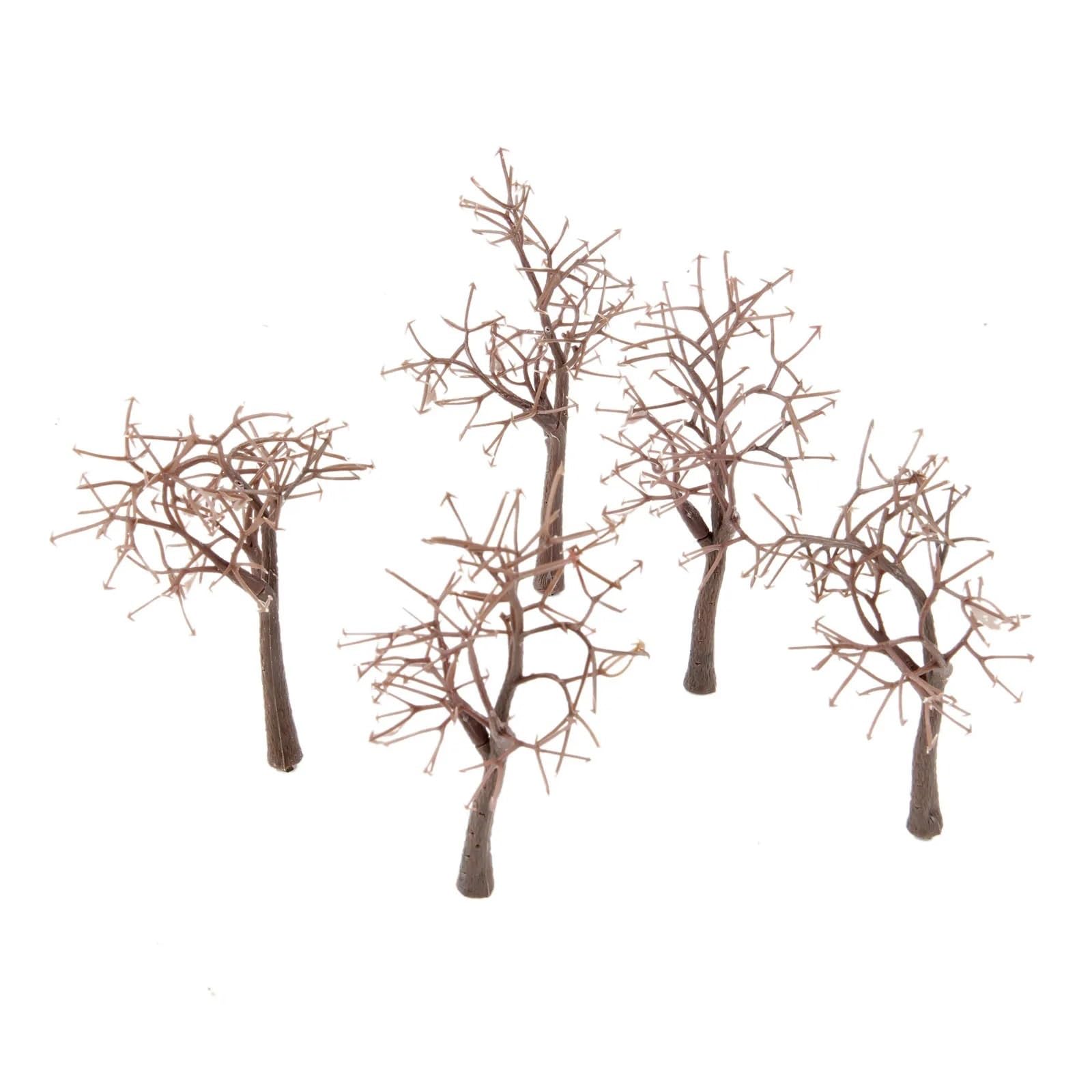 DUNSBY Model Trees 10 Pcs 12cm Model Bare Trunk Tree Train Railway Building Scenery Garden Park Winter Scene Layout