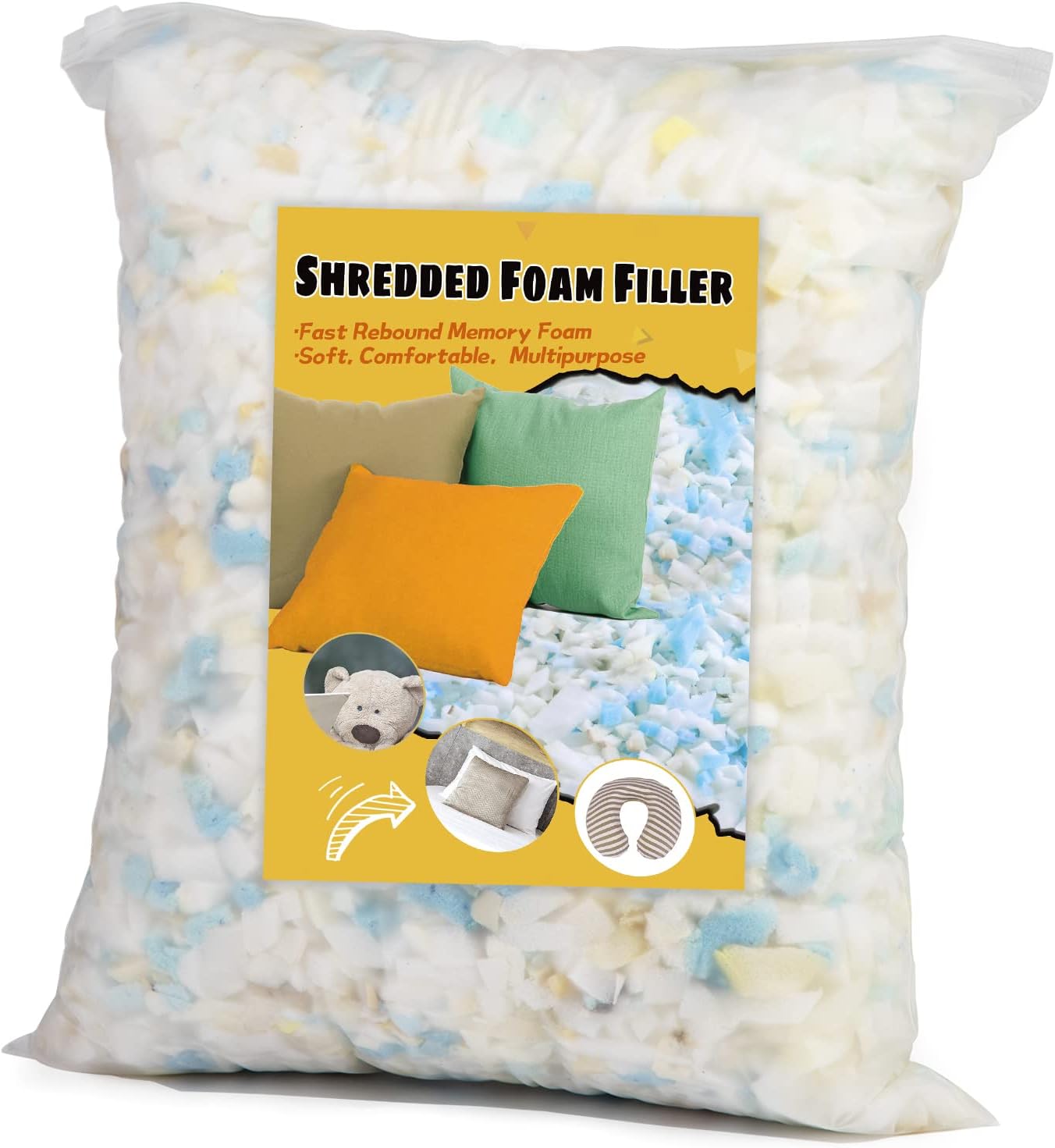 Bean Bag Filler Foam 500g Mixed Color Premium Shredded