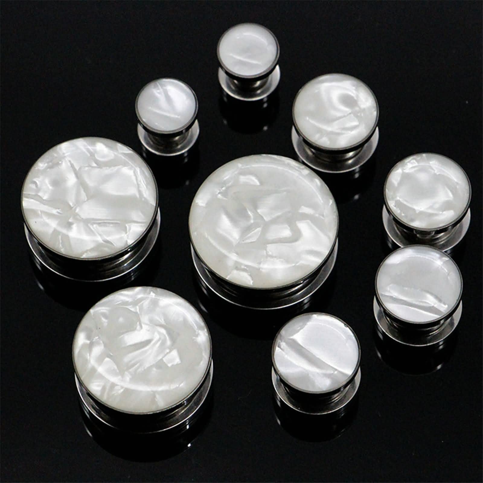 Daesar Ohr Plug Edelstahl, Tunnel 4-25MM zum Schrauben Silber Ohrringe Piercing Ohr Expander Set