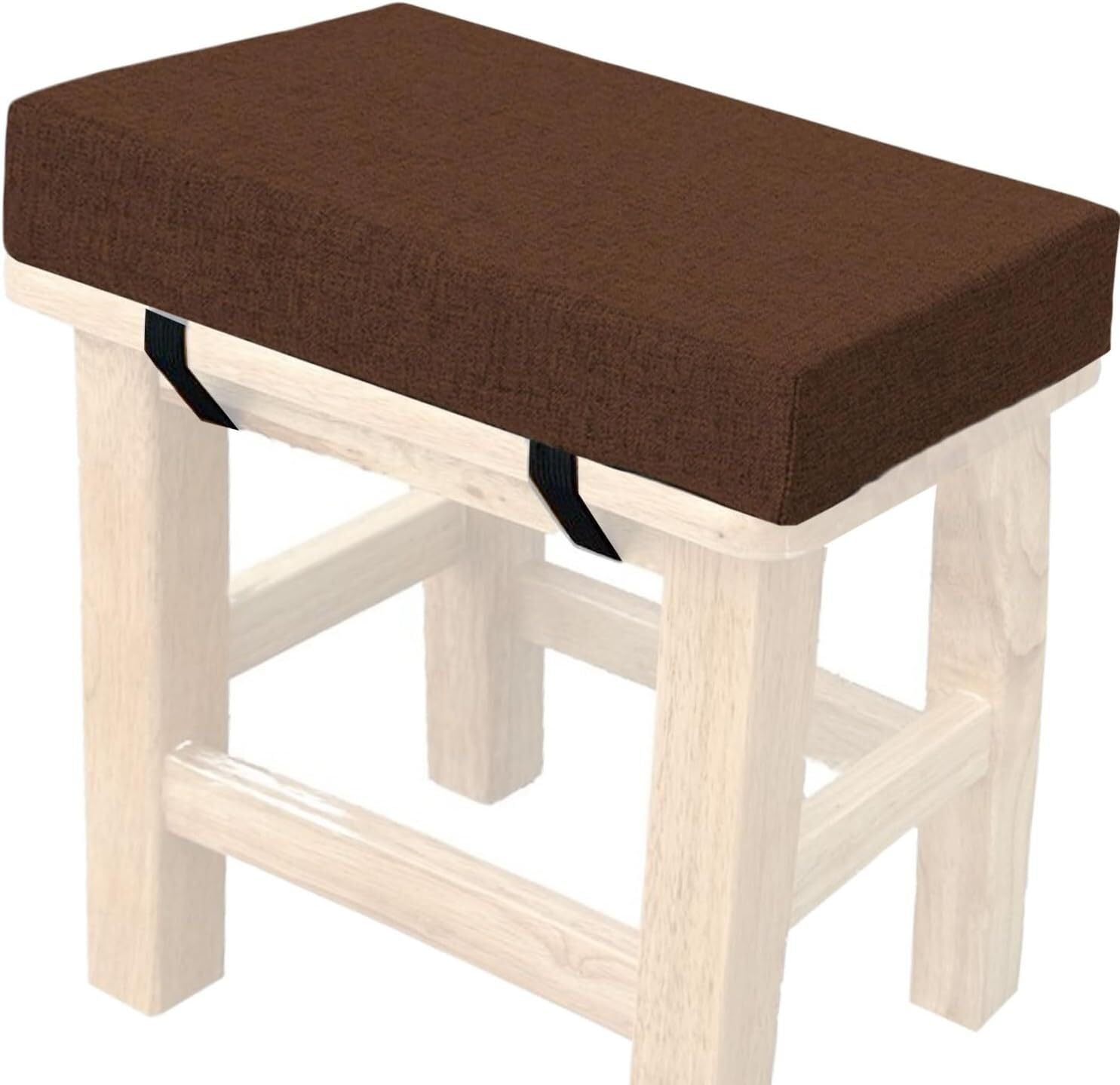 Cojín Rectangular for Taburete, cojín de Asiento Cuadrado Antideslizante, Cojines de Asiento de Espuma viscoelástica de 3/5/8 cm de Grosor, sillas de Comedor con Funda extraíble(O,30x40x8cm)