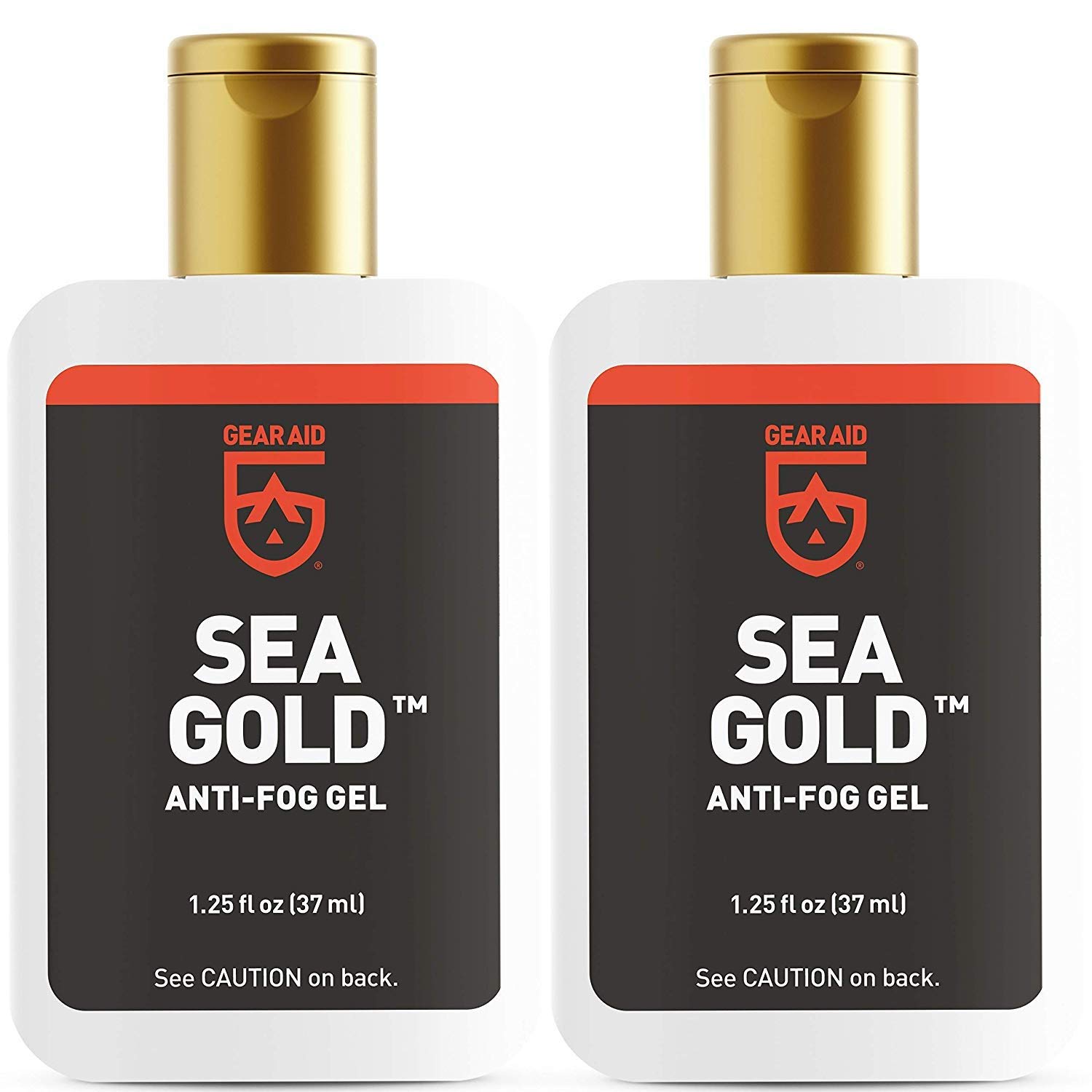 GEAR AID Sea Gold Anti-Fog Gel Coating for Scuba Dive Masks, 1.25 fl oz, 2-pk