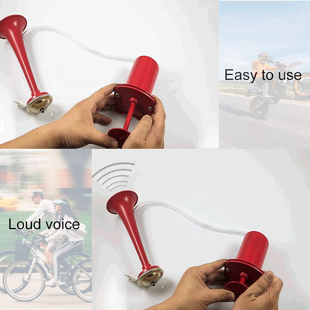 Nakazawa Bike Horn, Metal Classic Air Horns Loud Sounds Bicycle Horn,Bicycle Accessories， for Any Vehicles as Golf Carts, Boats, RV's, Bicycles, Motorcycles