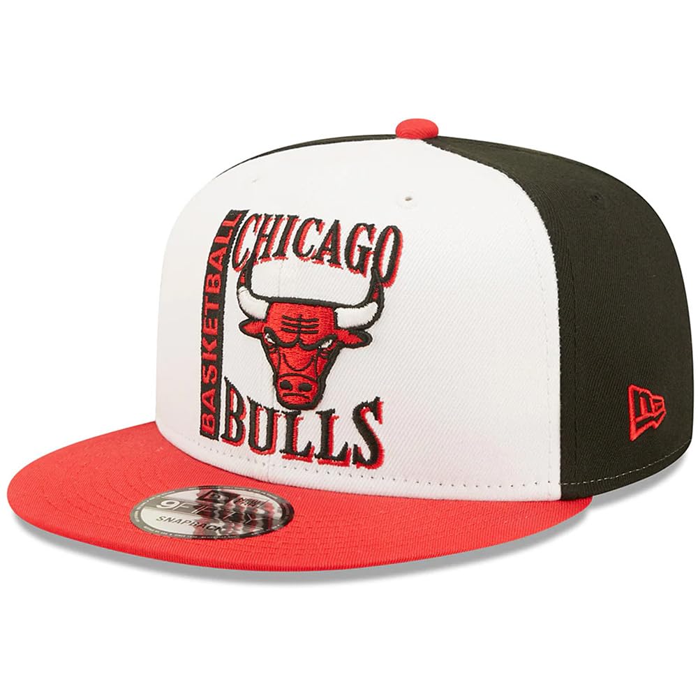 New Era Chicago Bulls 9FIFTY Retro Sport Snapback Cap, Adjustable Hat Black