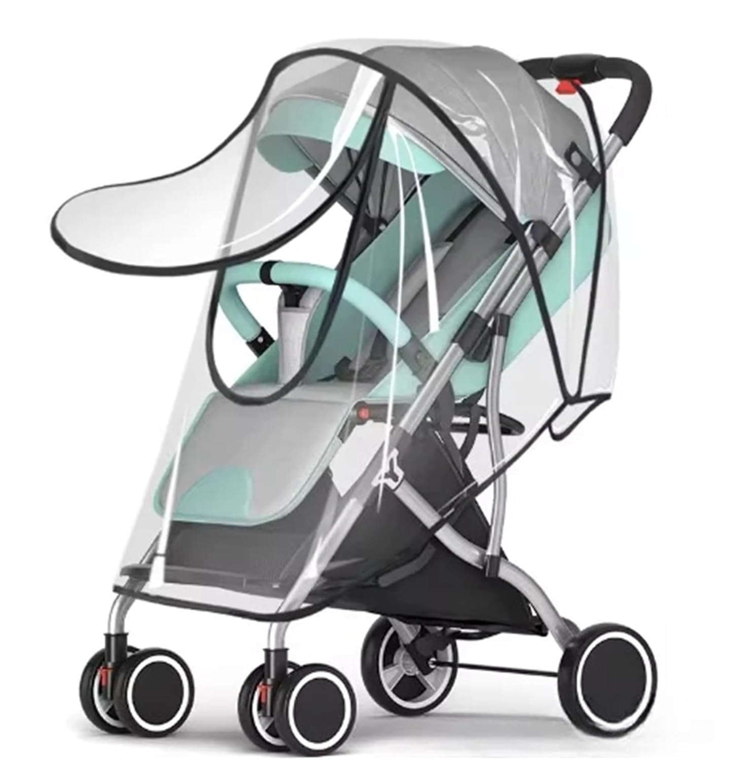 Stroller Rain Cover Windproof Universal Baby Pram Weather Shield Waterproof Splash Guard All Terrain Easy Fit 0-3 Years