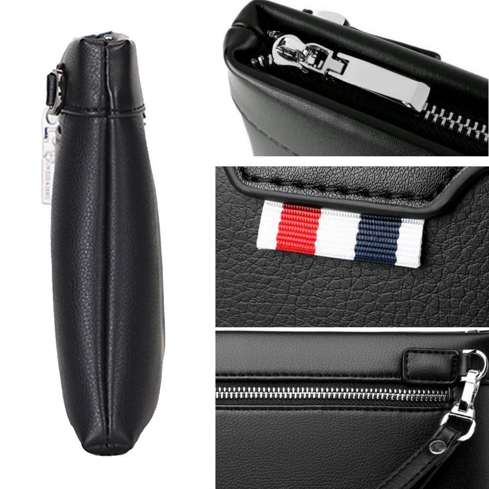 Aideal Pochette da Polso Uomo Borsa a Mano Borsellino con Cinturino per lavoro/viaggio