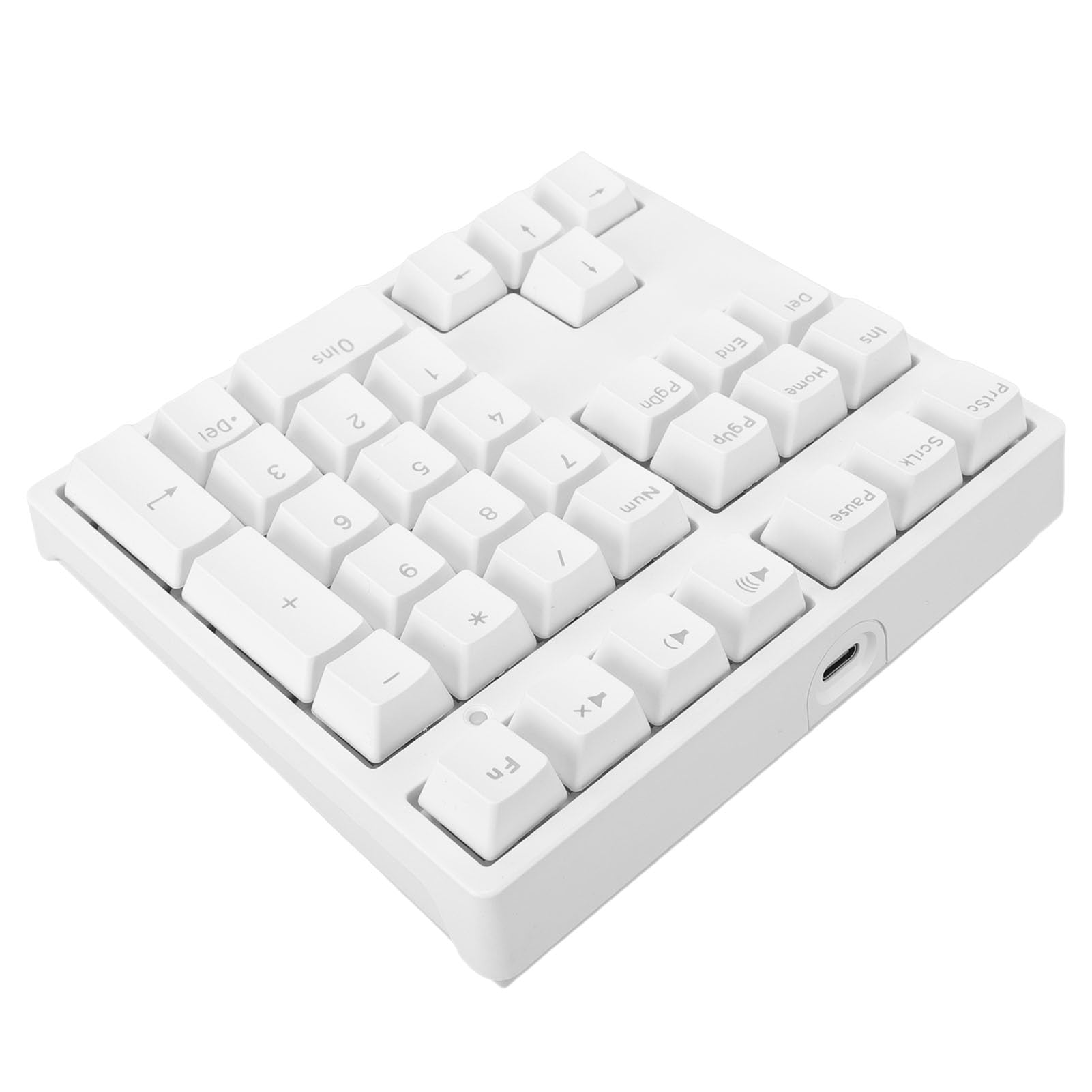 Wakects Tastierino Numerico Meccanico a 34Tasti, Wired Number Pad con Switch (WHITE)