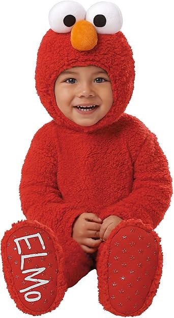 Spirit Halloween Sesame Street Baby Elmo Costume | Officially licensed | Baby Jumpsuit Costume