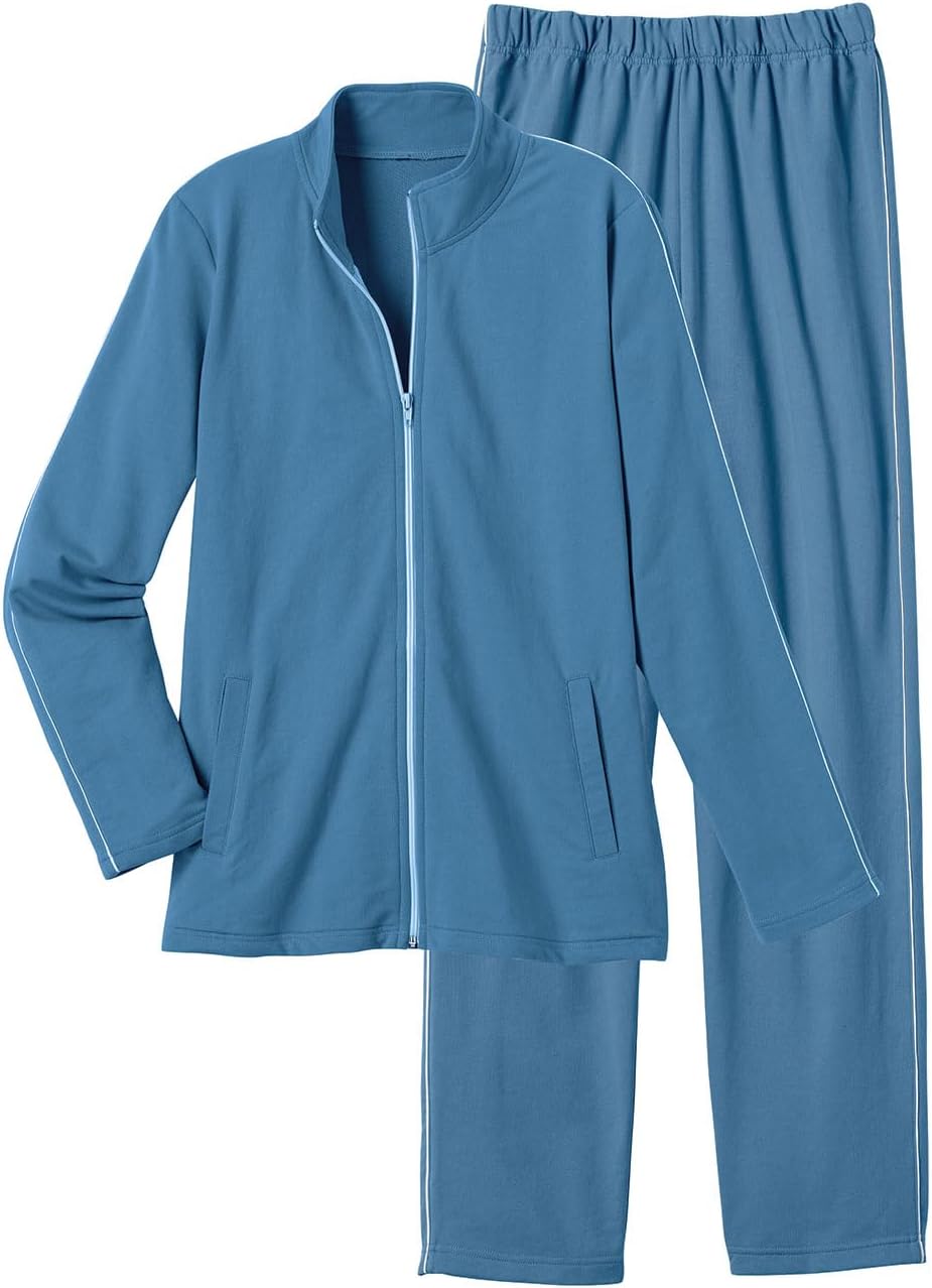 CATALOG CLASSICS Womens Sweat Suits 2 Piece Set Jogger Track Suits, Thin Stripe