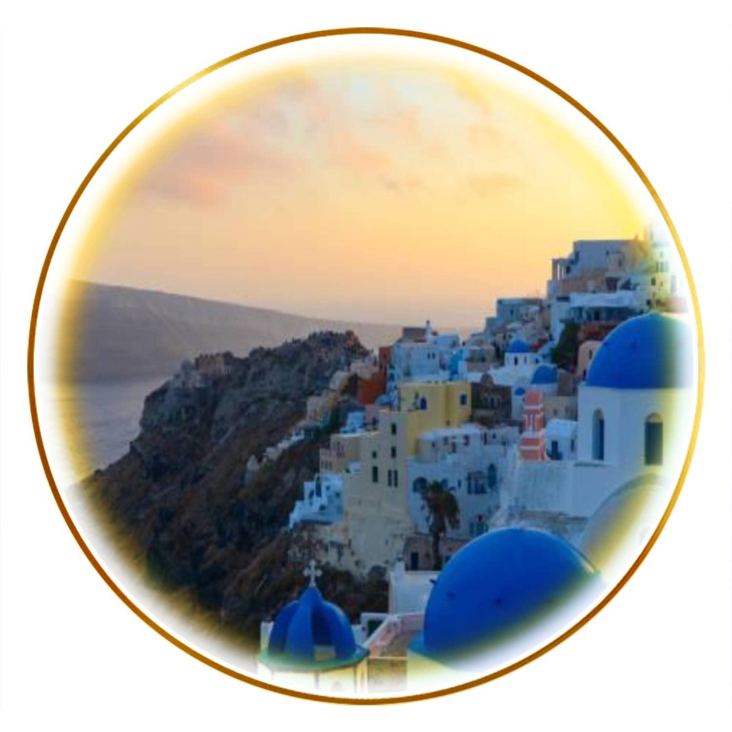 Modern LED Wall Sconce Santorini 4546 Canvas Print Wall Lamp Decor Wall Lights for Bedroom Living Room Background Staircase Aisle Hotel