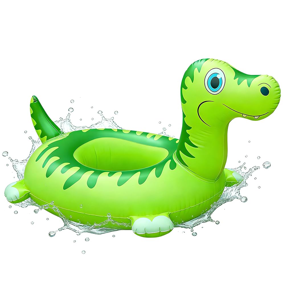 HATFRYF Dinosaur Inflatable Swimming Float, Animal Inflatable Seat Swimming Ring, Anti-Slip Handle Bathtub Floatie, for Summer Beach Water Party, Summer Gifts, Gift for Boys Girls