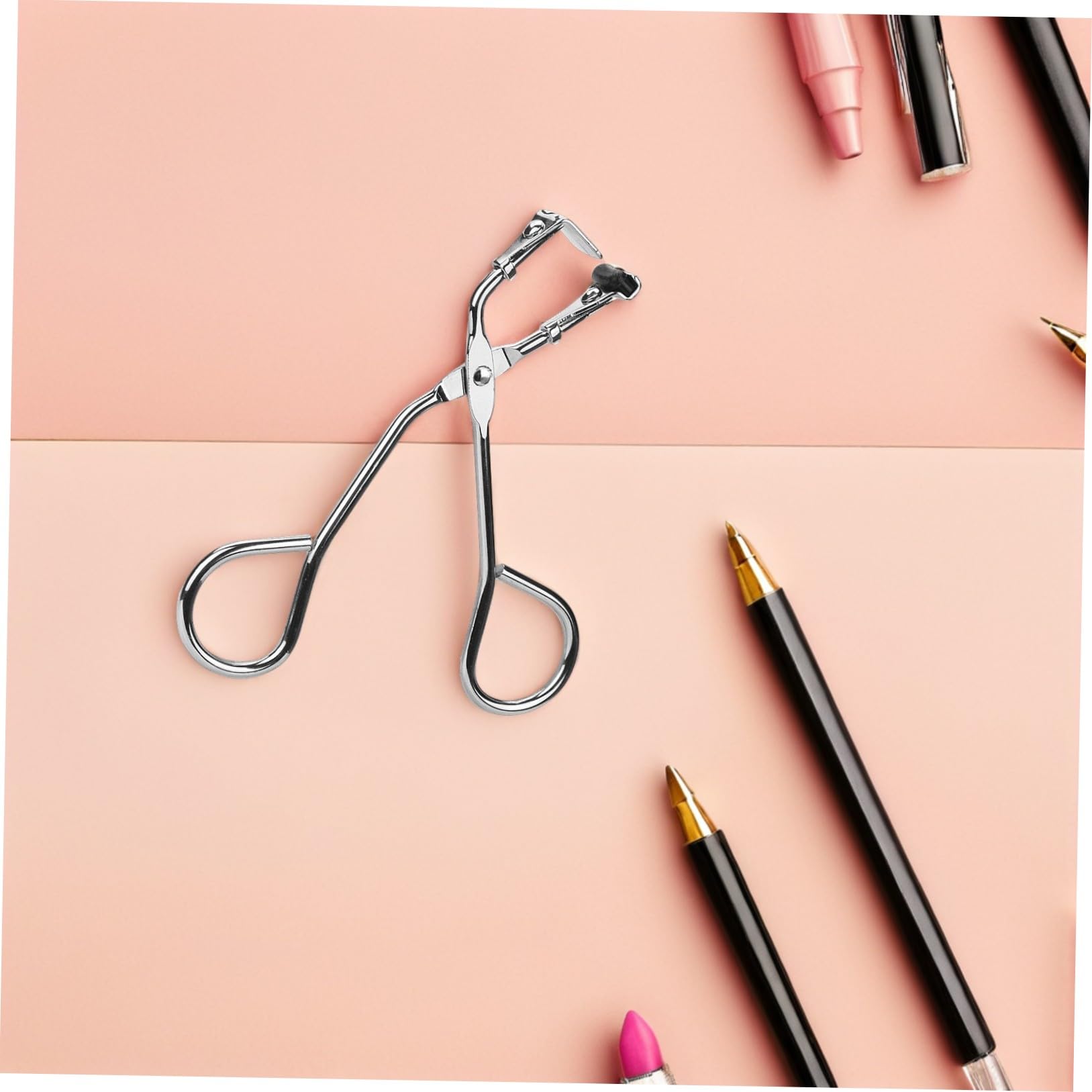 Wimpernzange aus Edelstahl, Tragbar, Silber, Gebogen