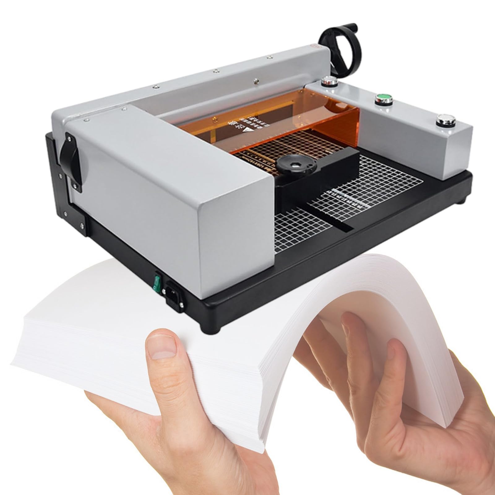 A4-Papierschneidemaschine, 200 W, robust, automatische Schneidemaschine für Bibliotheken mit automatischem Sicherheitsschutz
