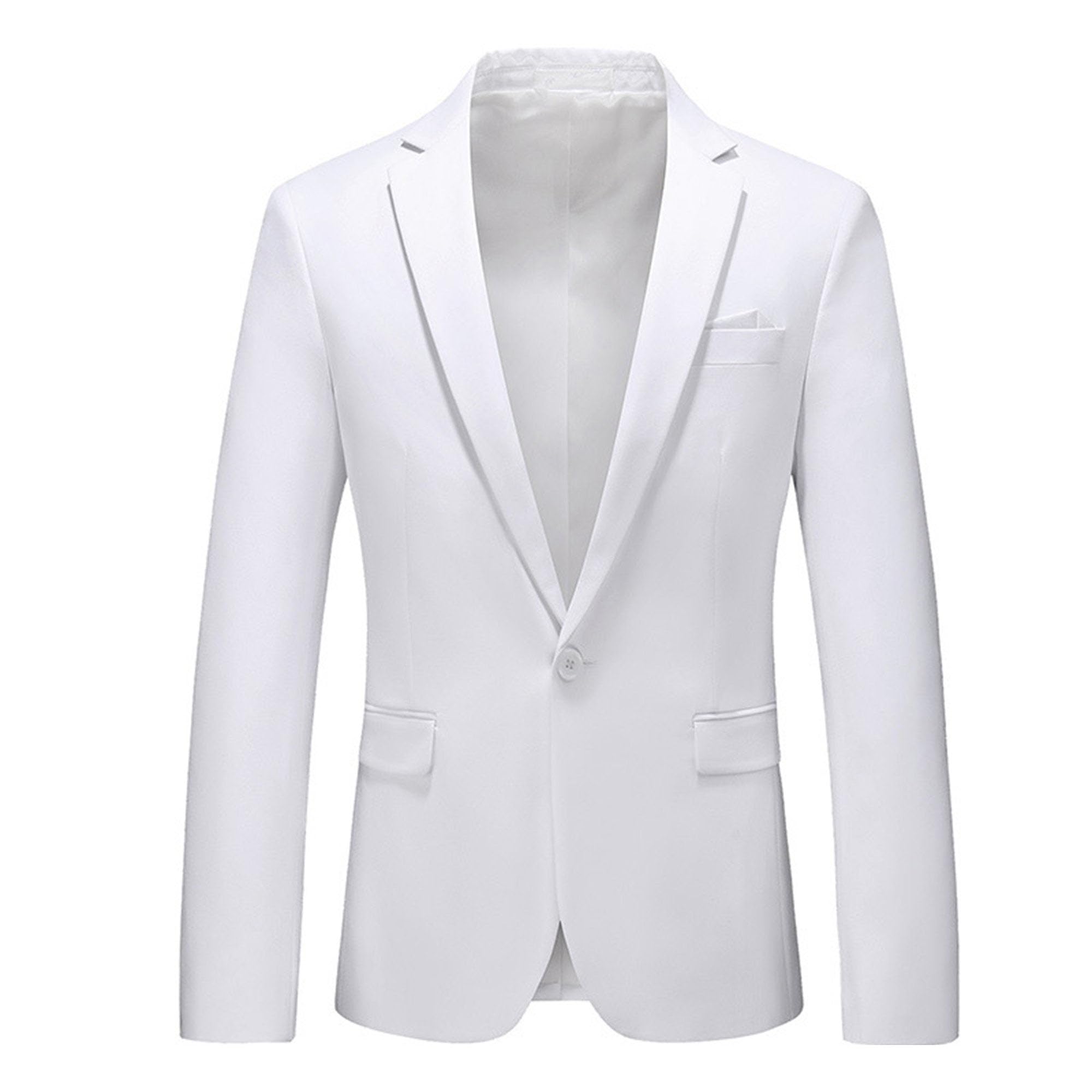 Men's Suit Jacket One Button Elegant Solid Blazer Sport Coats Slim Fit Single Breasted Party Blazer Jacket