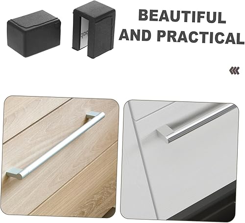 Miniatura 8 de Beaupretty 4 protectores de esquina de silicona transparente para armarios y cajones, protectores de seguridad transparentes en forma y asas rectas,