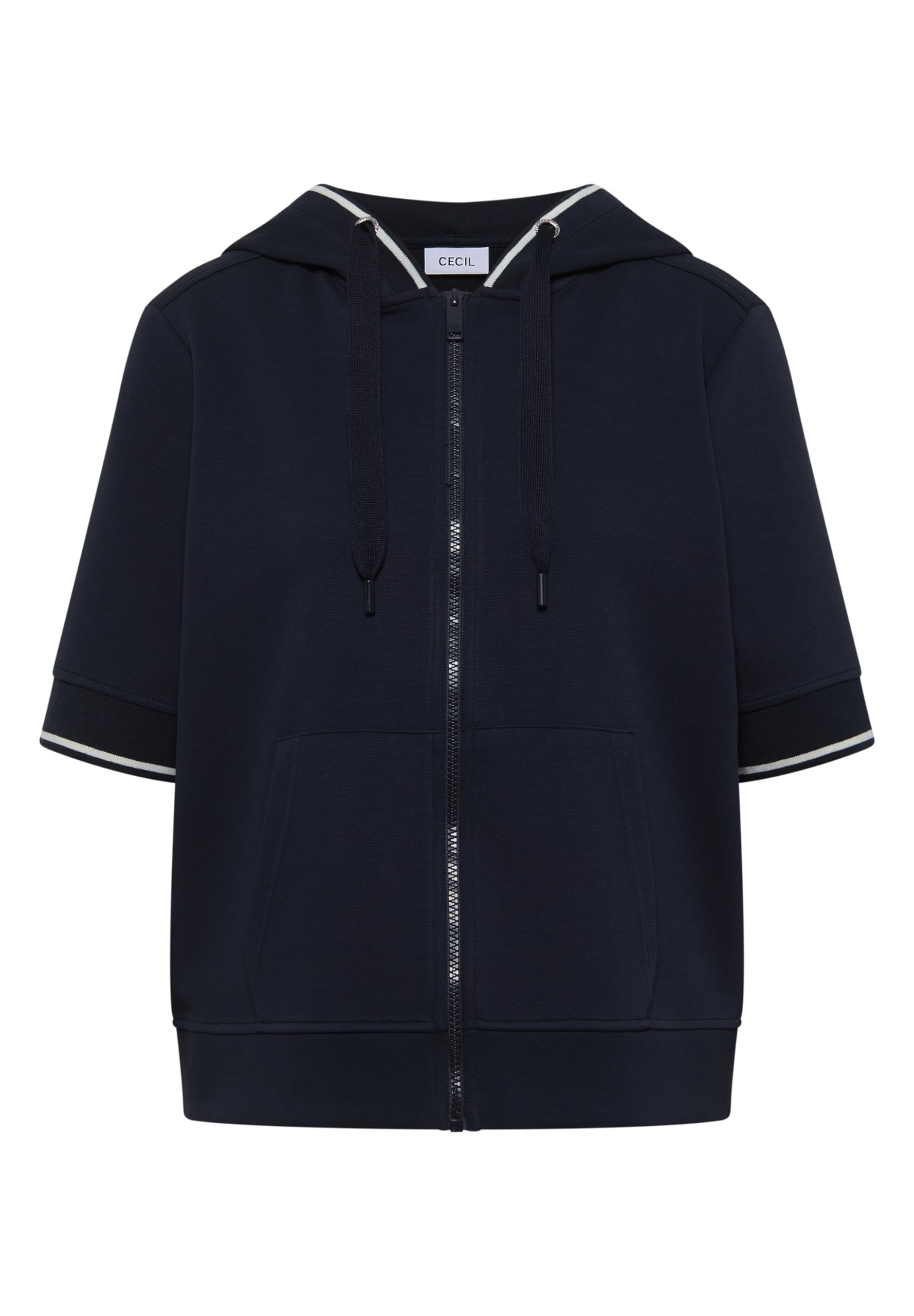 Cecil Kurzarm Sweatjacke mit Kapuze