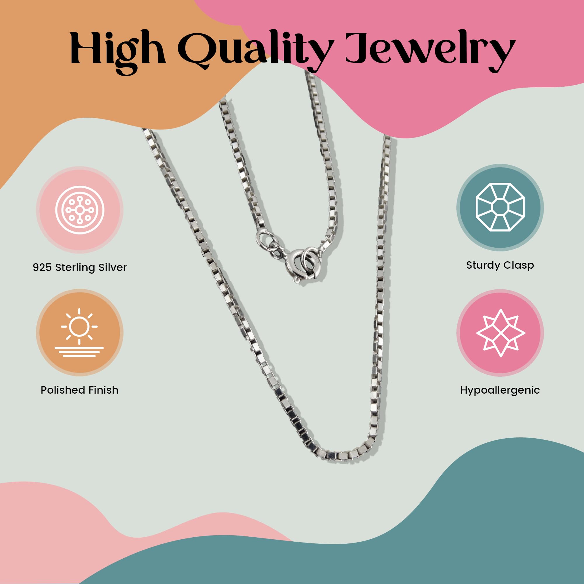 FashionJunkie4Life Collana a maglie in argento sterling extra lunga da 1,2 mm, 66 cm, 81 cm, 86 cm, 96,5 cm, Metallo