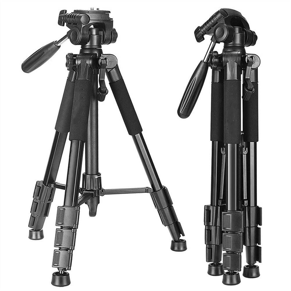 RajoNN Trípode para cámara Plegable Trípode Z666 Accesorios para trípode de cámara de Viaje portátil Profesional de Aluminio Soporte con Cabezal Panorámico para cámara Canon DSLR (Color :