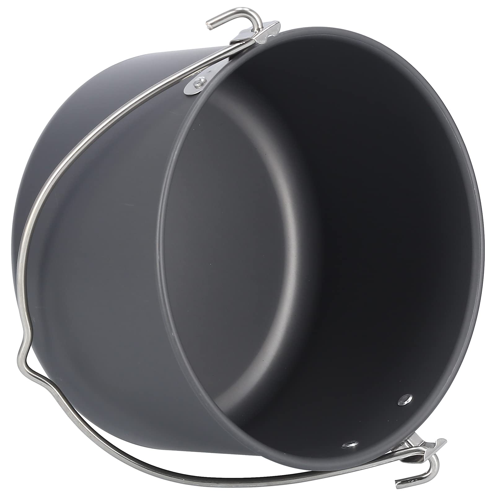Akozon Marmite de Camping en Plein Air pour 6 à 8 Personnes – Marmite Suspendue Portable en Alliage d'aluminium avec Couvercle et Sac de Rangement pour la Cuisine au Feu de, la Randonnée et Les