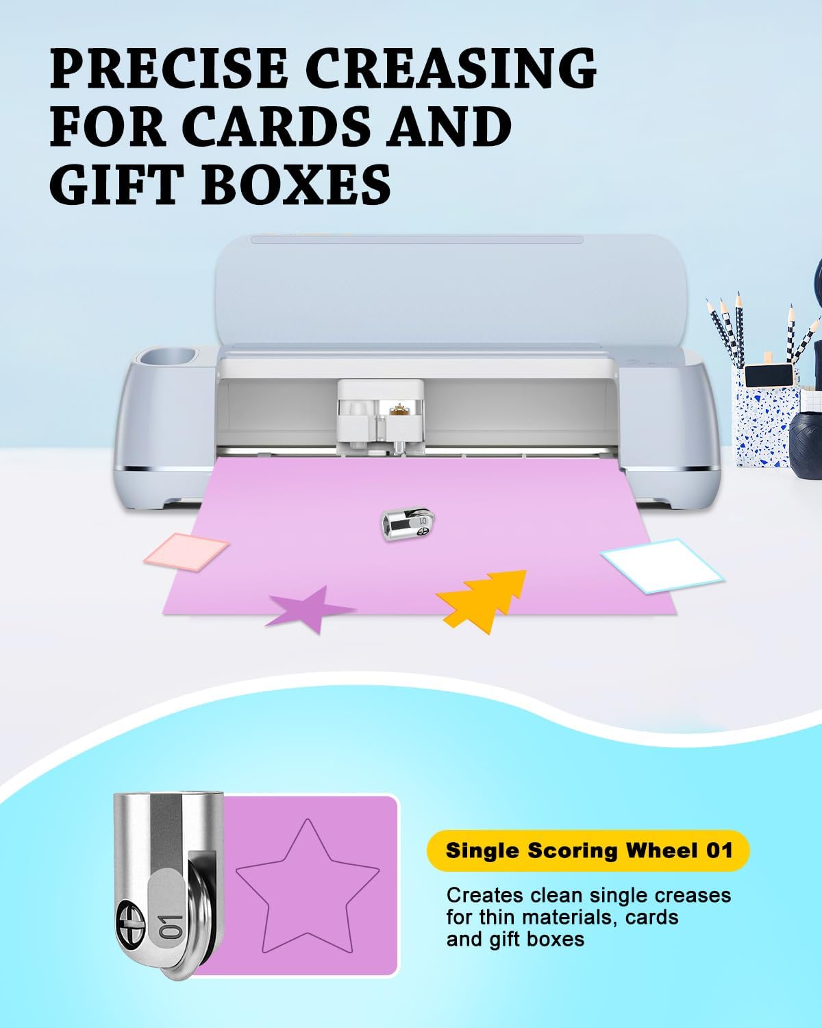 UCEC Single Scoring Wheel Tip (01), Tip Only, Scoring Tool Compatible with Cricut Maker 4/Maker 3/Maker, Single Score Wheel Replacement Tip for Cards, Envelopes, Gift Boxes, Tags, Light Cardstock