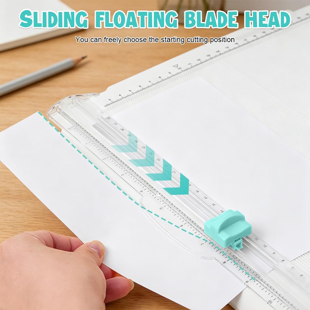CEWROM Cortador de papel y tabla de plegado, 36 x 35 cm, tabla plegable para papel, cortador de papel con función de plegado multiusos para tarjetas, sobres y cajas