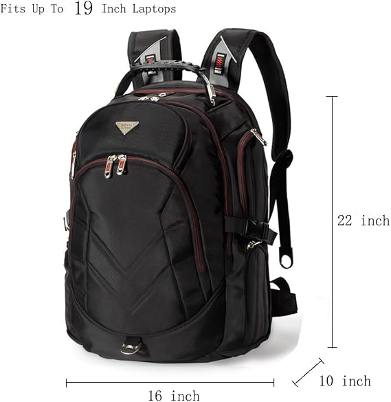 19 Inch Laptop Backpack Bag, 55L Travel Bag Knapsack Rucksack Hiking