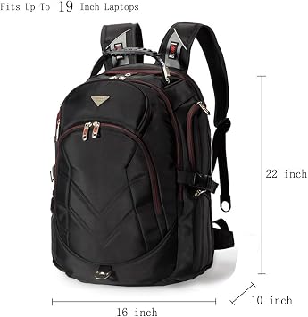19 Inch Laptop Backpack Bag, 55L Travel Bag Knapsack Rucksack Hiking