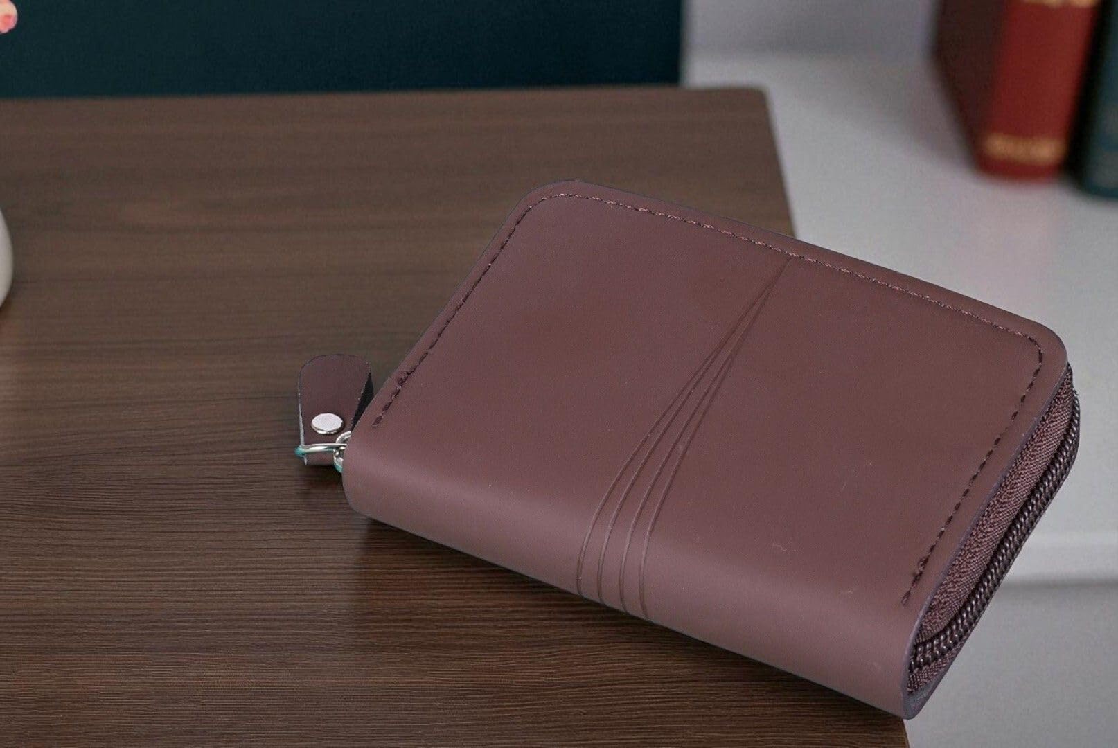 Slim Skinny Fit Card Wallet for Men and Women (SZN63.B Logo Card dddark brownG33264277)-image-6