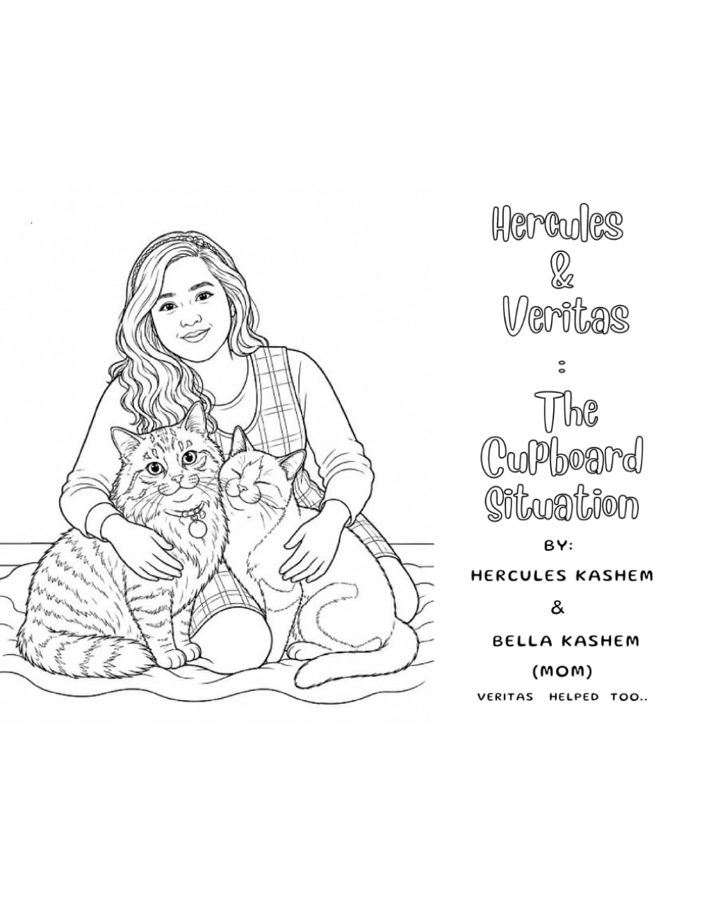 Hercules & Veritas: A Colouring Storybook About Courage, Care, and Cats
