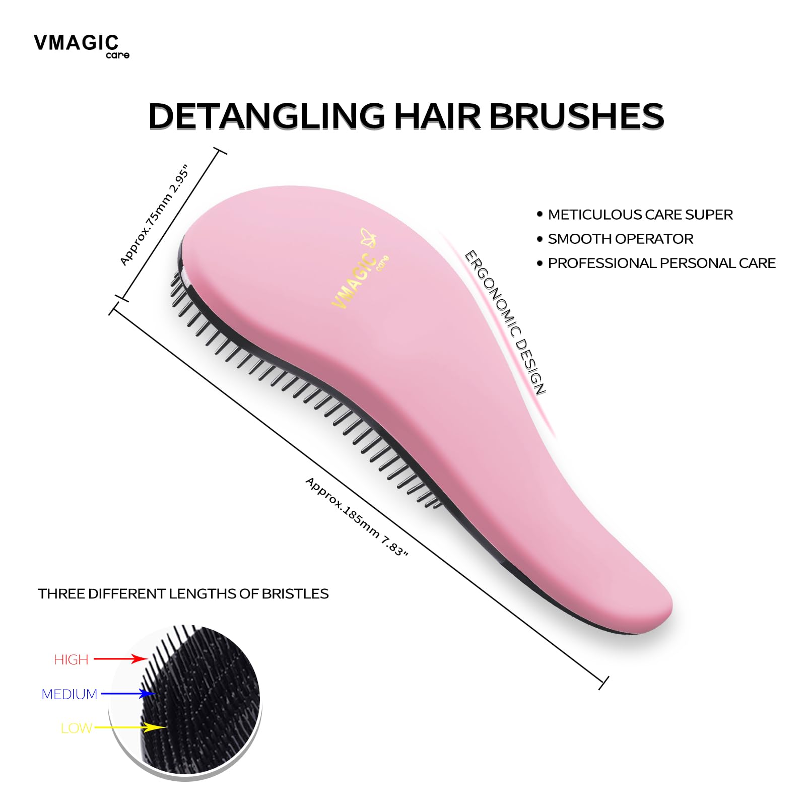 Detangling Brush, glide the Detangler Brush through Tangled hair, Best Comb for Women Girls, Men & Boys - Image 2