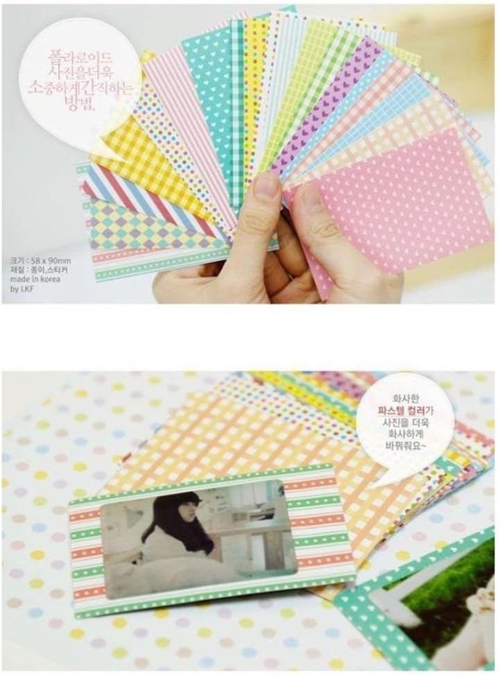 TopOne 20 Pcs Pastel Color Instant Films Sticker for Fujifilm Instax Mini 8 7S 25 50s