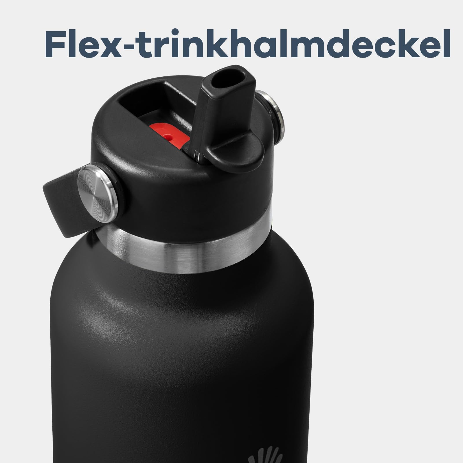 Hydro Flask – Standard Flex Straw Cap 621 ml (21 oz) Bottle | Edelstahl, auslaufsicher, passend für Getränkehalter – Kalt 24 Std. isoliert – White