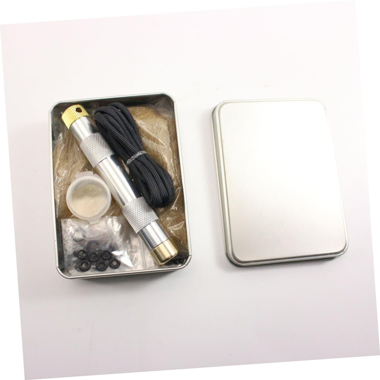 Allume-feu d'urgence à Compression d'air pour Randonnée et Camping | Piston Feu, pour Aventure et Barbecue, Alliage d'Aluminium et Laiton, Accessoires Camping