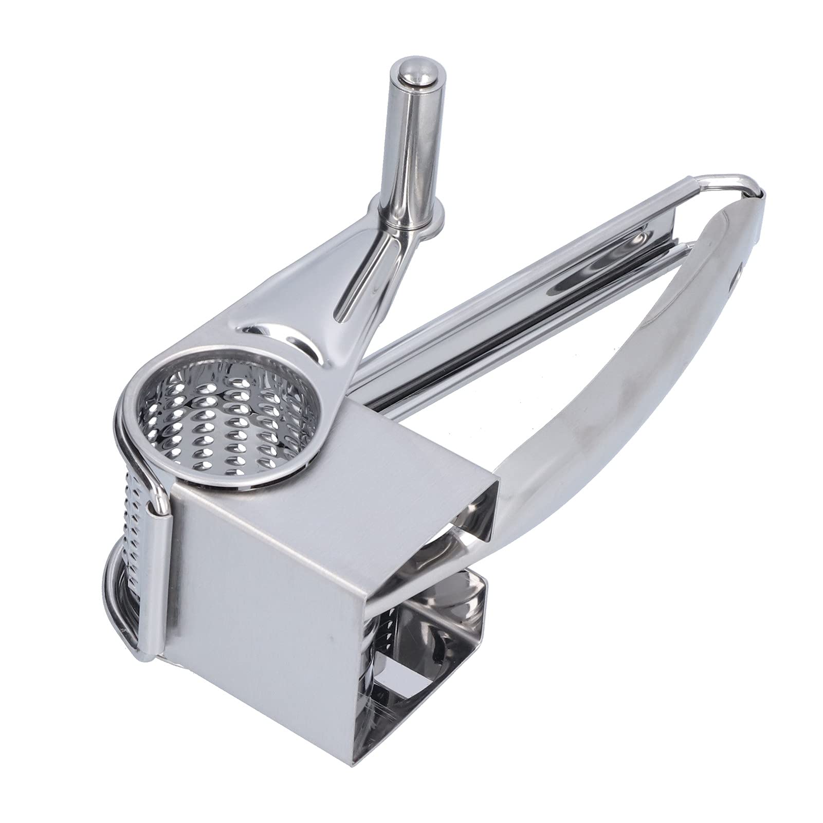Râpe à Fromage Poignée Rotative en Acier Inoxydable Déchiqueteuse pour Ménage Poulet Fromage Noix Noix