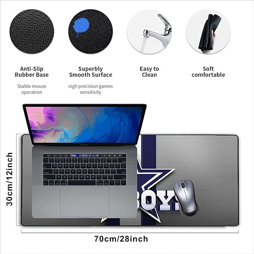 Miniatura 3 de Alfombrilla de mouse grande para juegos, bordes cosidos, alfombrilla de mouse extendida con base de goma antideslizante para computadora portátil,