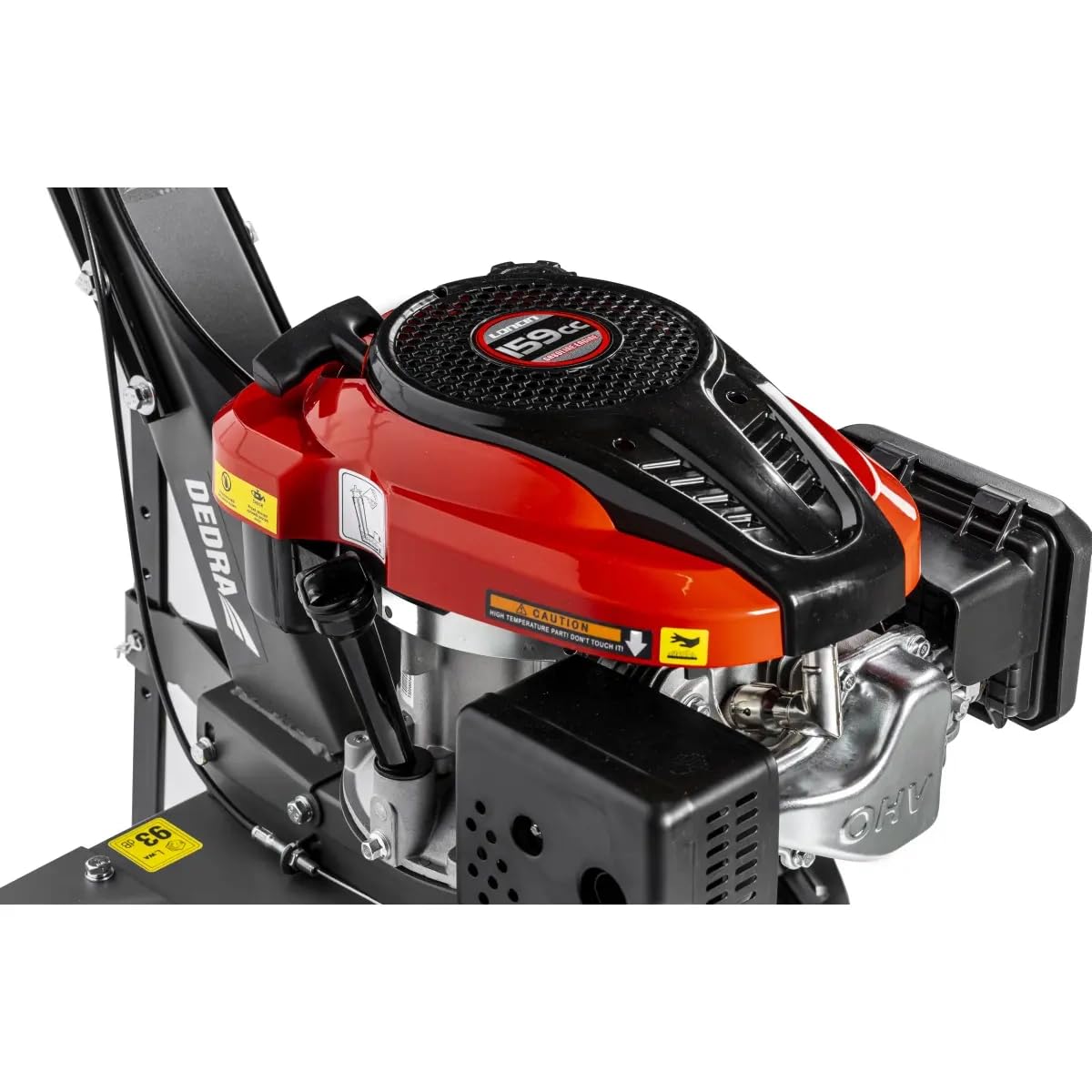 Motobineuse Thermique Dedra 2,7 KW 159 cm³ 4 Temps, Largeur de Travail 60 cm, Profondeur Jusqu’à 22 cm, 6 Jeux de Fraises en Acier trempé, Roue de Transport, Jardin Potager