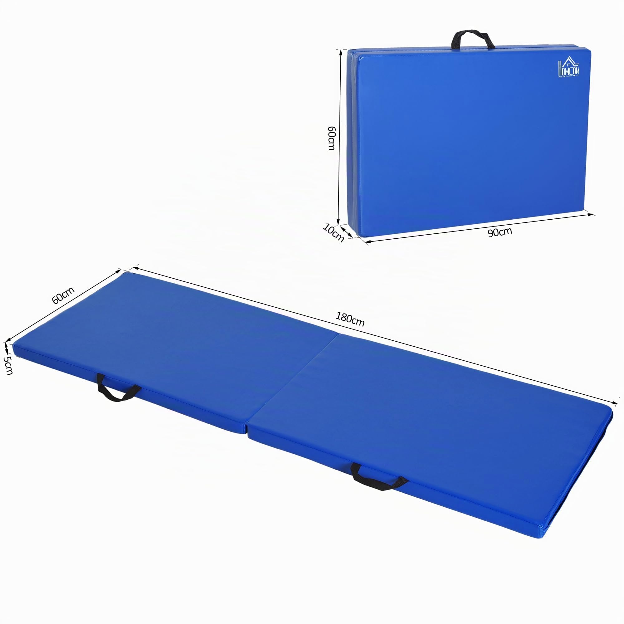 Alfombra de gimnasia yoga pilates fitness plegable portátil gran comodidad 180 x 60 x 5 cm de piel sintética
