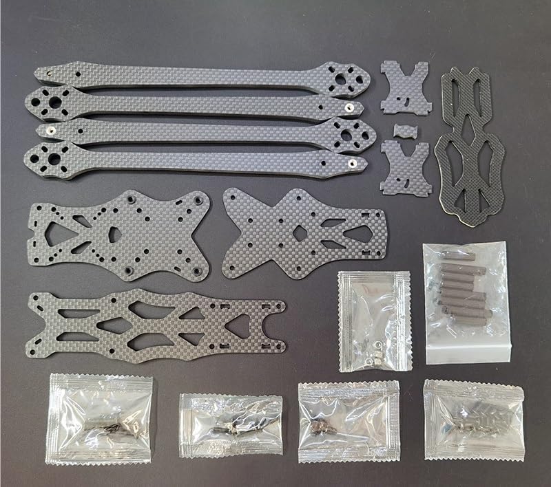 RC Frame Kit 8 Inch 362mm 9 Inch 390mm Carbon Fiber Quadcopter 5mm Arm Fit For FPV Freestyle RC Racing Drone Models (Color : 8 inch with Print)