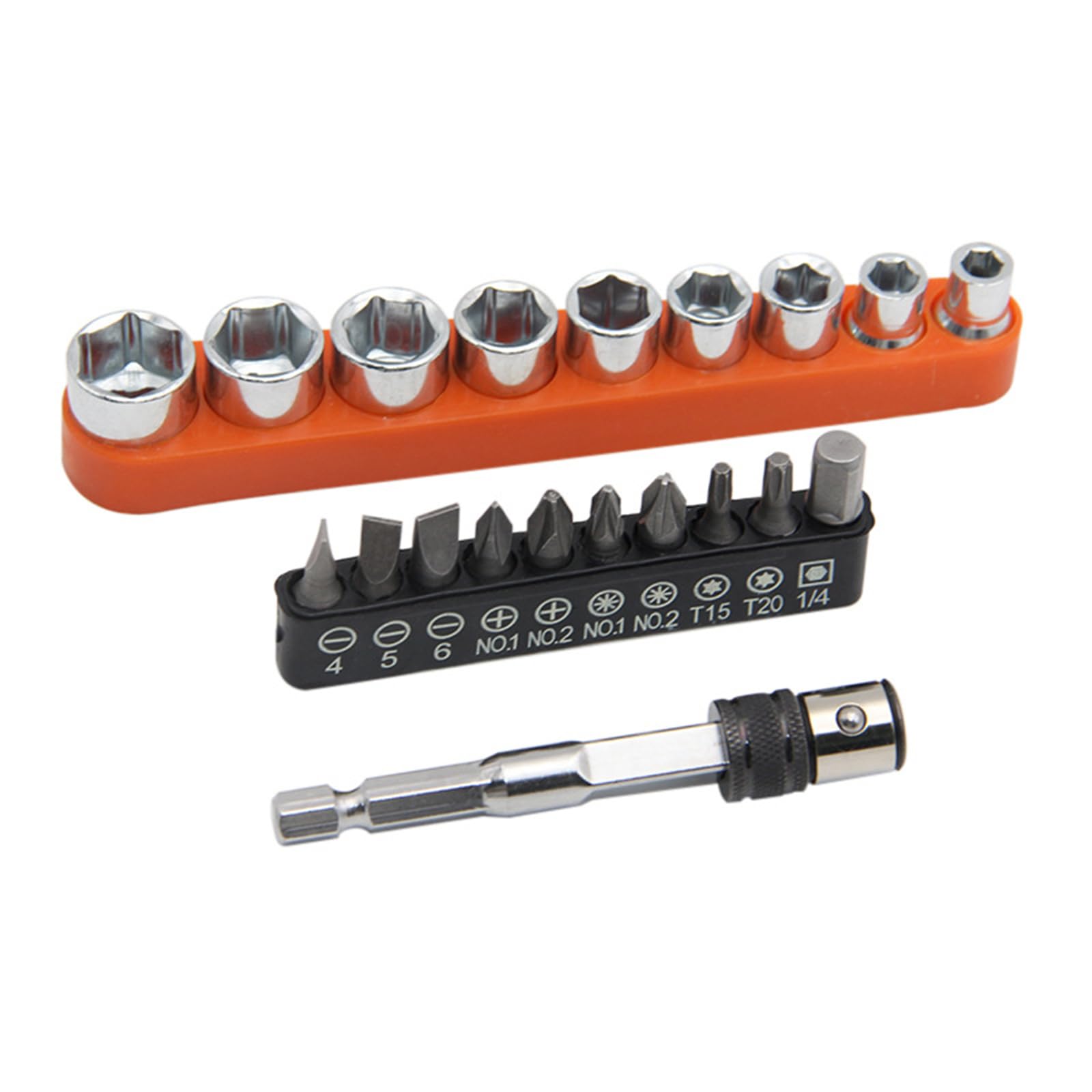 of 20 Socket Hexagonal Screwdriver Bit Set Square Head Socket for Efficient Bit Switching in Various Tasks Repair