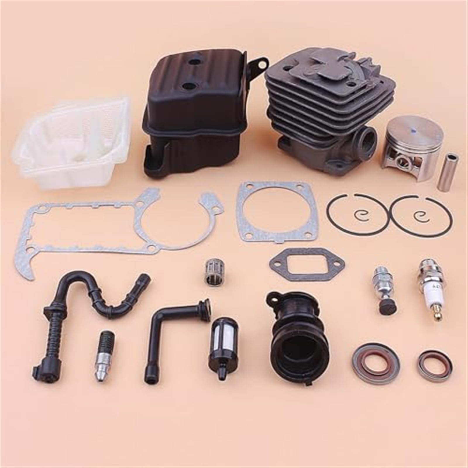 49mm zestaw tłumika wydechowego tłoka cylindra, dla STIHL, MS361 MS 361 przewód filtra oleju paliwa powietrza uszczelka wlotu powietrza 1135 020 1202 zestaw do regeneracji silnika